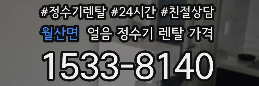 월산면 얼음 정수기 렌탈 가격