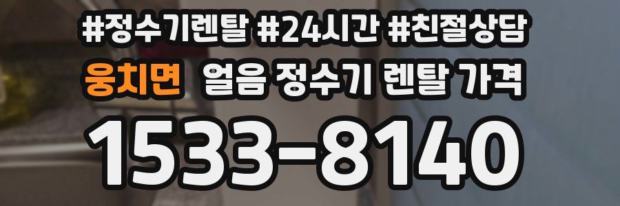 웅치면 얼음 정수기 렌탈 가격