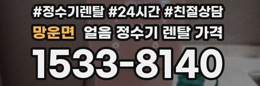 망운면 얼음 정수기 렌탈 가격