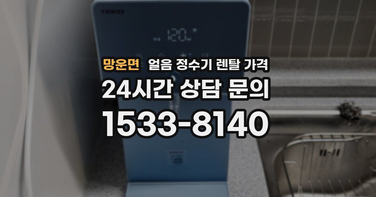망운면 얼음 정수기 렌탈 가격