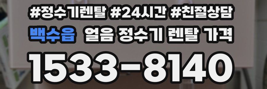 백수읍 얼음 정수기 렌탈 가격