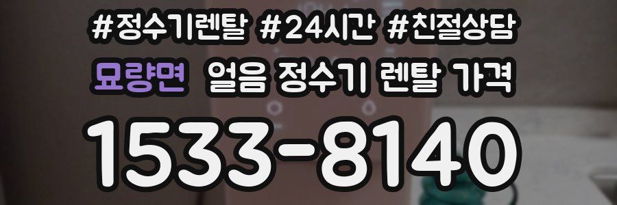 묘량면 얼음 정수기 렌탈 가격