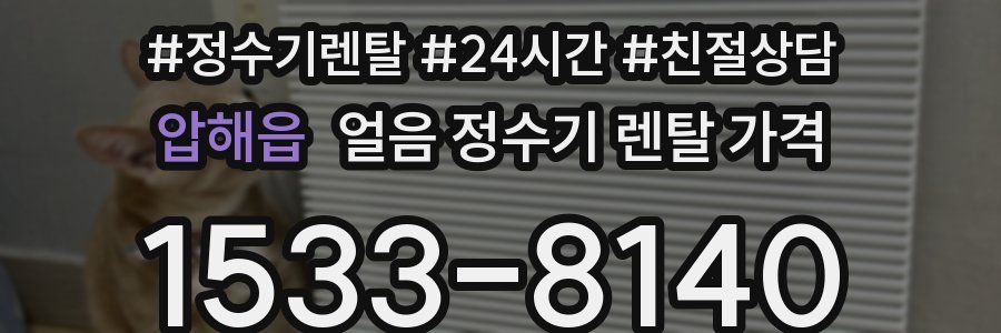 압해읍 얼음 정수기 렌탈 가격