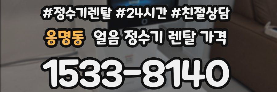 응명동 얼음 정수기 렌탈 가격