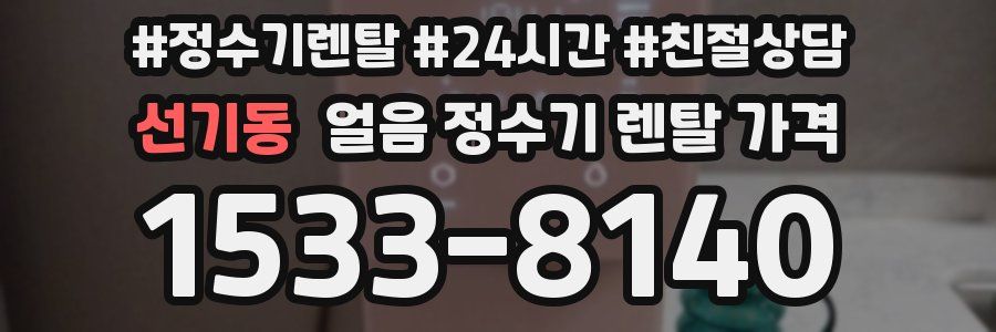 선기동 얼음 정수기 렌탈 가격