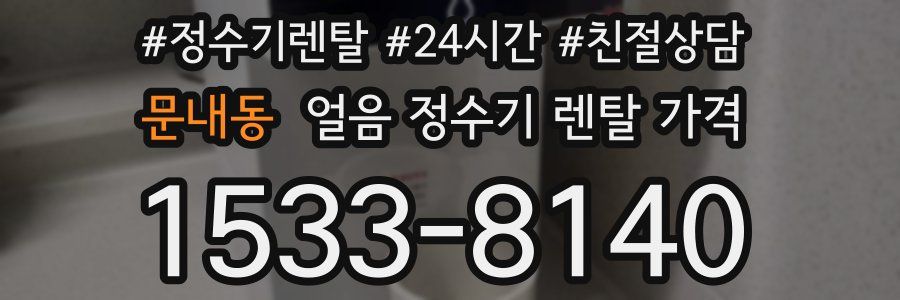 문내동 얼음 정수기 렌탈 가격