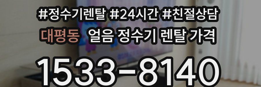 대평동 얼음 정수기 렌탈 가격