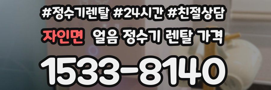 자인면 얼음 정수기 렌탈 가격