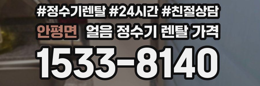 안평면 얼음 정수기 렌탈 가격