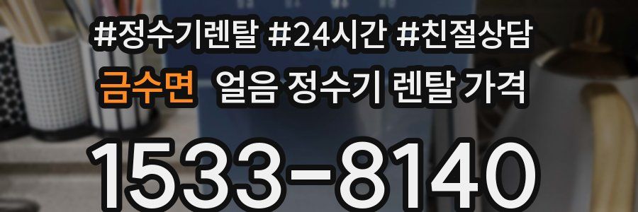 금수면 얼음 정수기 렌탈 가격