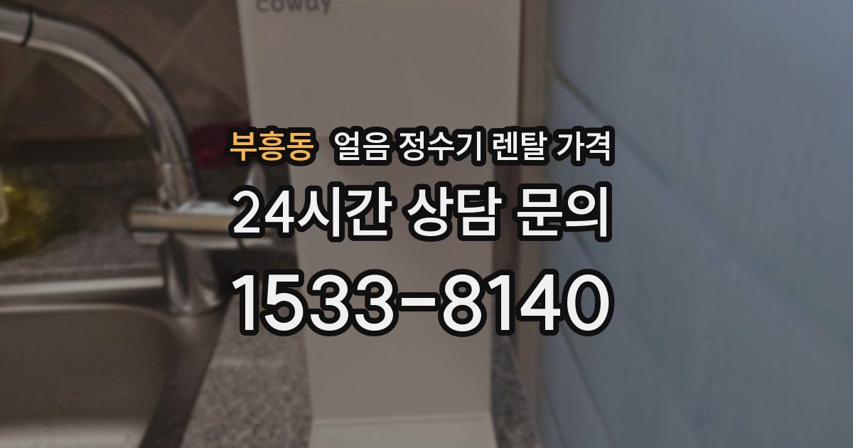 부흥동 얼음 정수기 렌탈 가격