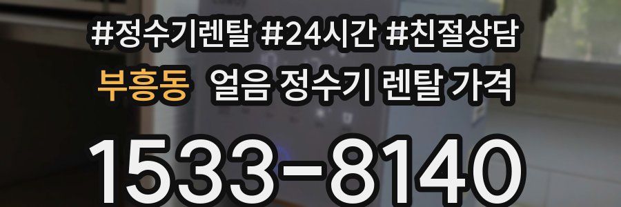 부흥동 얼음 정수기 렌탈 가격