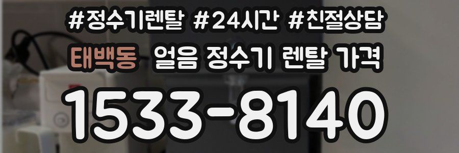 태백동 얼음 정수기 렌탈 가격
