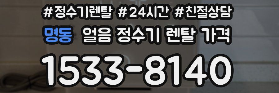 명동 얼음 정수기 렌탈 가격