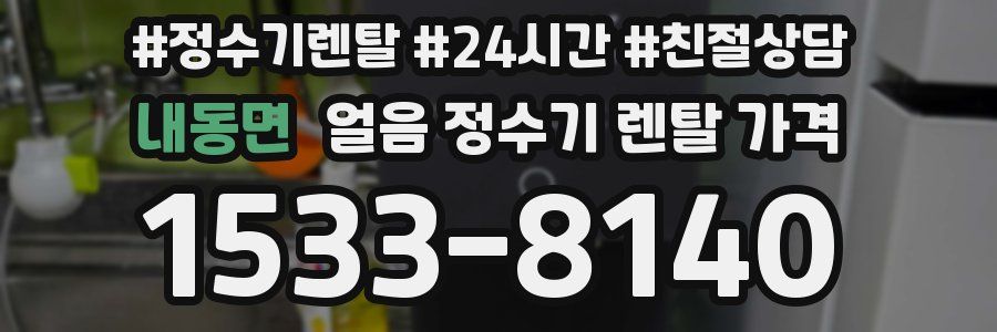 내동면 얼음 정수기 렌탈 가격