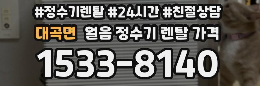 대곡면 얼음 정수기 렌탈 가격