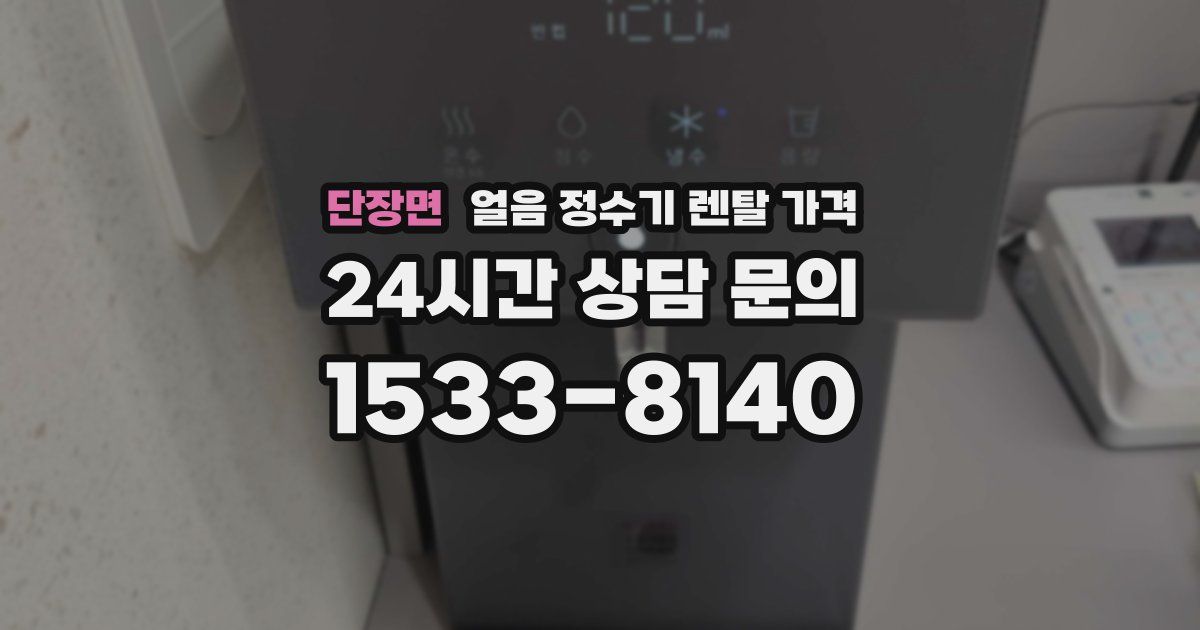 단장면 얼음 정수기 렌탈 가격