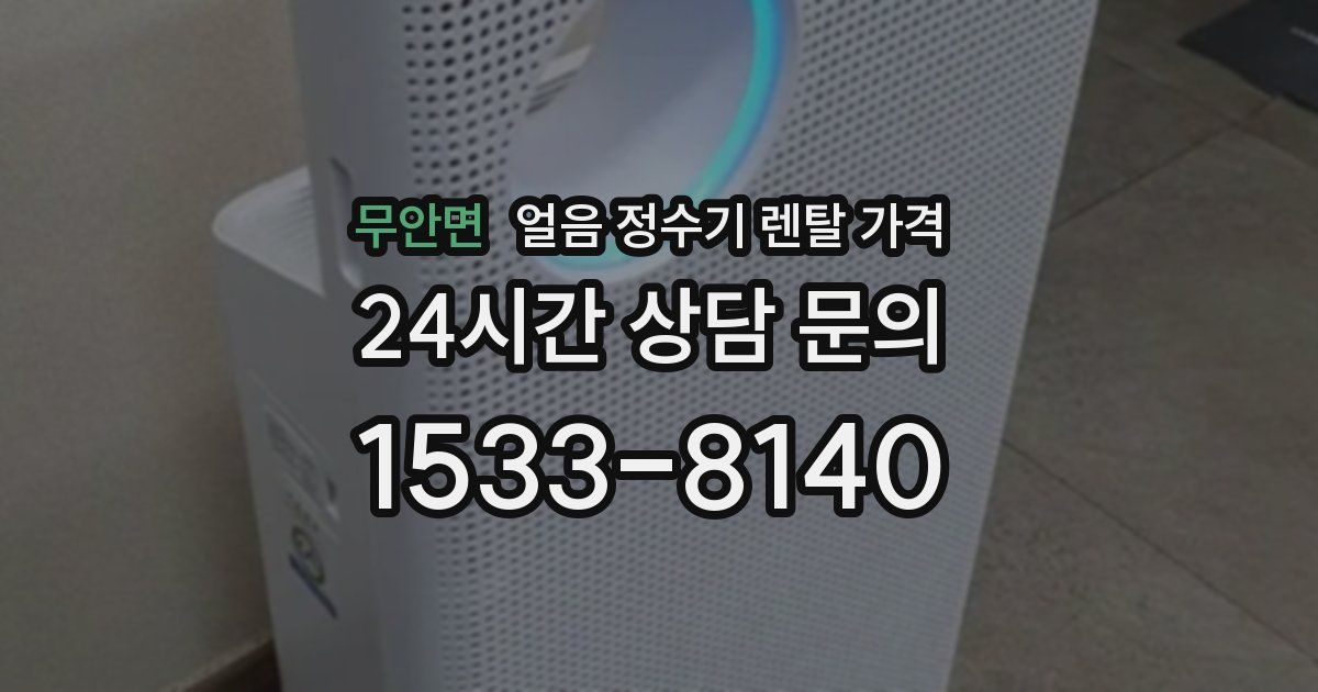 무안면 얼음 정수기 렌탈 가격