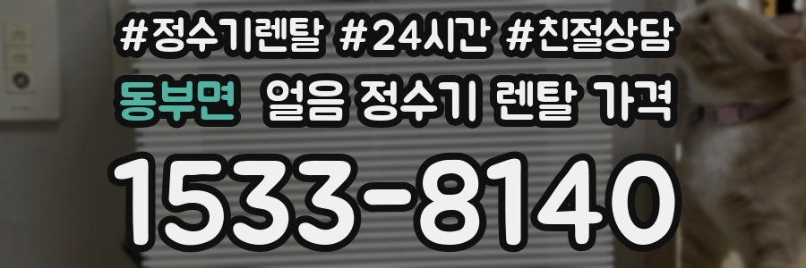 동부면 얼음 정수기 렌탈 가격