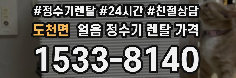 도천면 얼음 정수기 렌탈 가격
