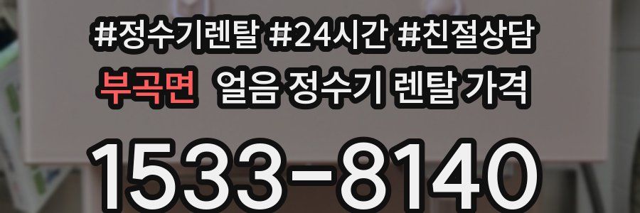 부곡면 얼음 정수기 렌탈 가격