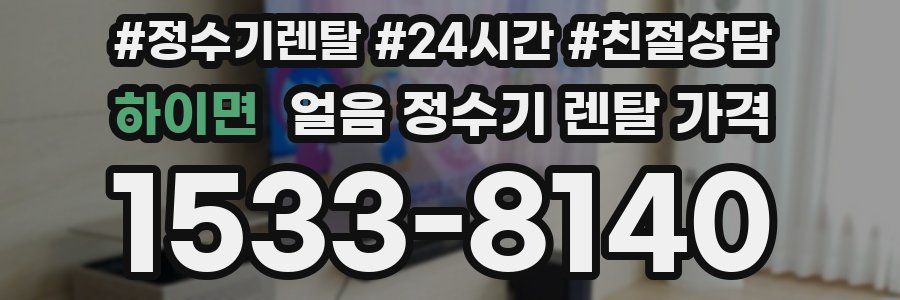 하이면 얼음 정수기 렌탈 가격