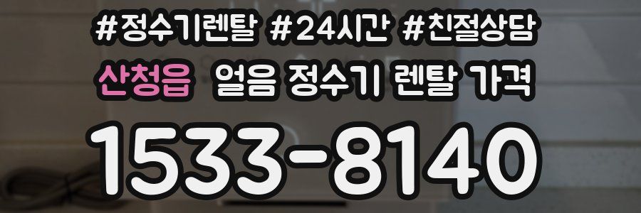 산청읍 얼음 정수기 렌탈 가격