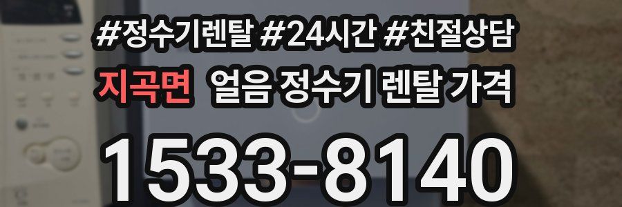 지곡면 얼음 정수기 렌탈 가격