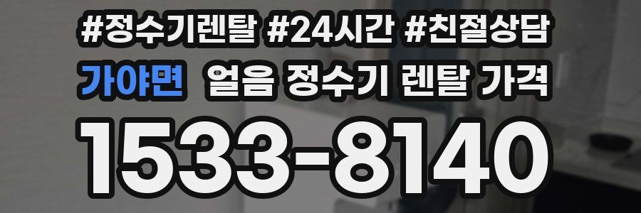 가야면 얼음 정수기 렌탈 가격