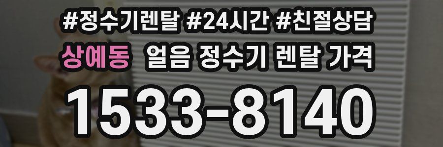 상예동 얼음 정수기 렌탈 가격