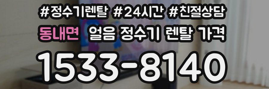 동내면 얼음 정수기 렌탈 가격