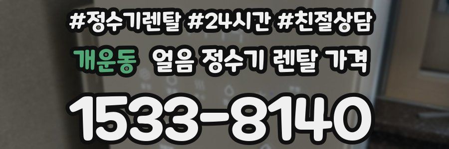 개운동 얼음 정수기 렌탈 가격