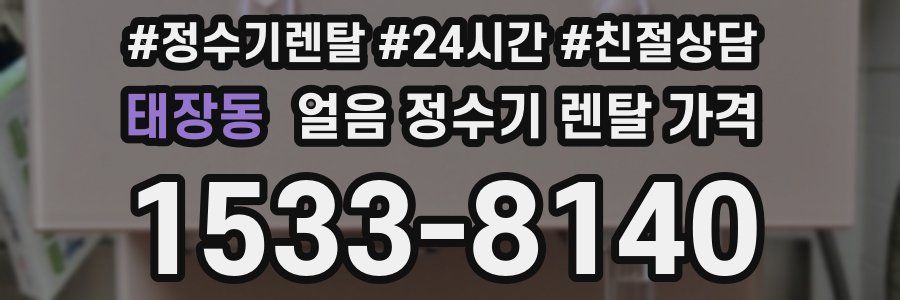 태장동 얼음 정수기 렌탈 가격