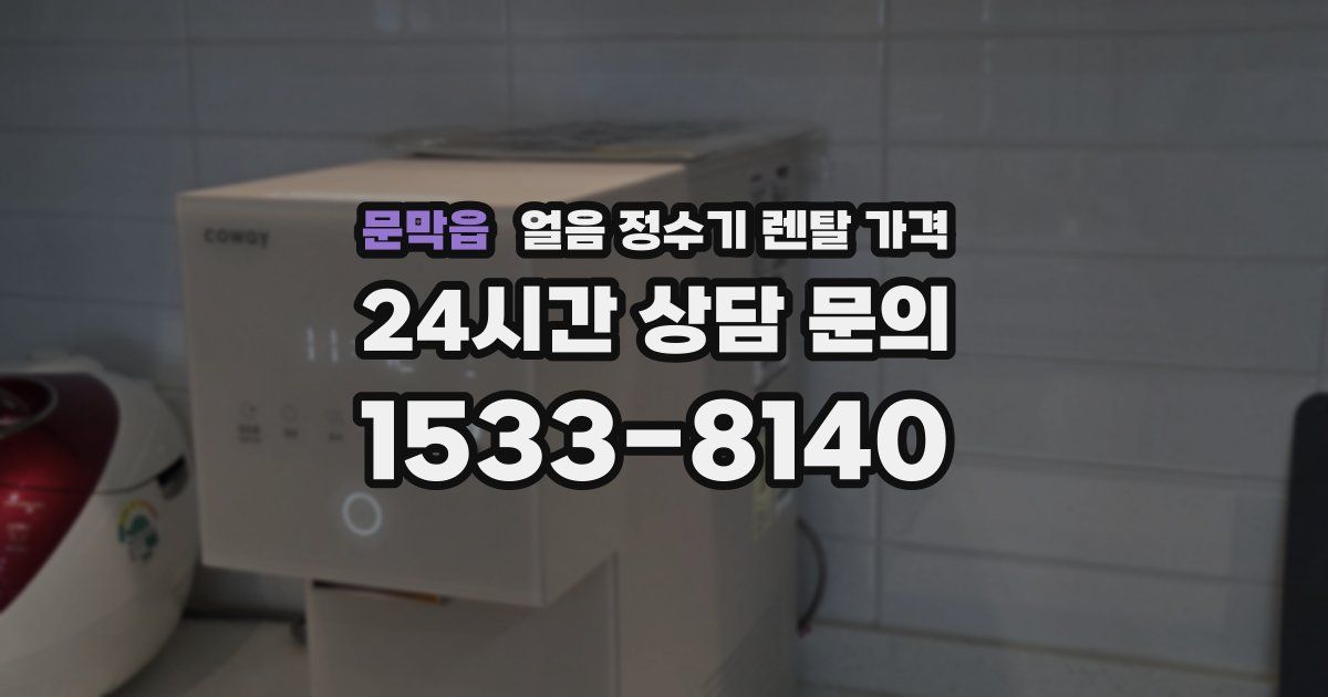 문막읍 얼음 정수기 렌탈 가격