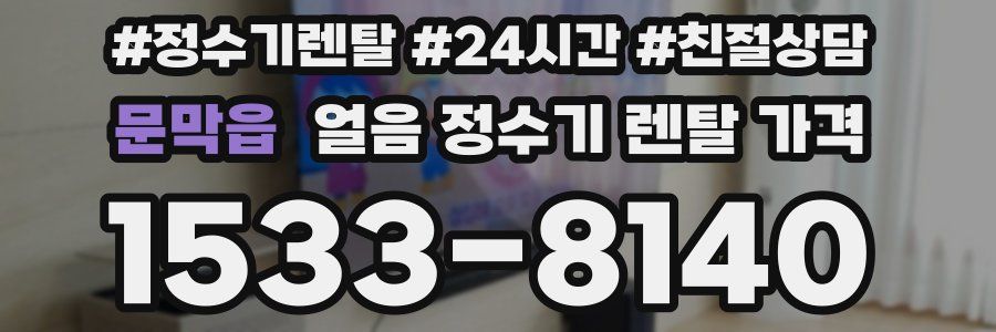 문막읍 얼음 정수기 렌탈 가격