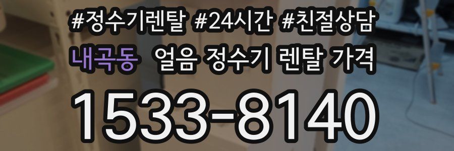 내곡동 얼음 정수기 렌탈 가격