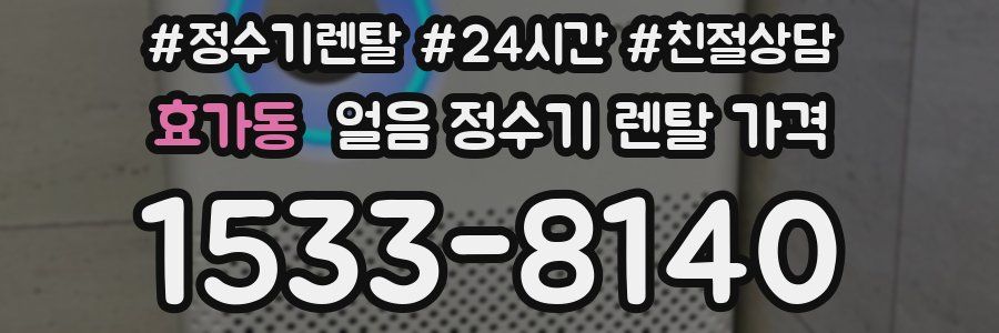 효가동 얼음 정수기 렌탈 가격