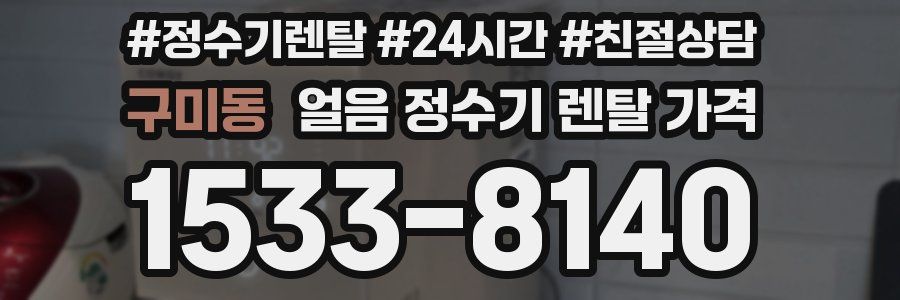 구미동 얼음 정수기 렌탈 가격