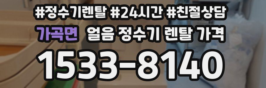 가곡면 얼음 정수기 렌탈 가격