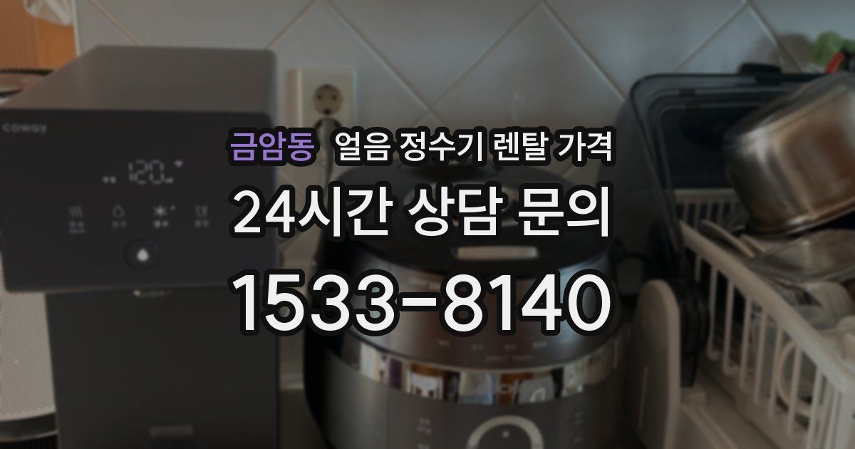 금암동 얼음 정수기 렌탈 가격