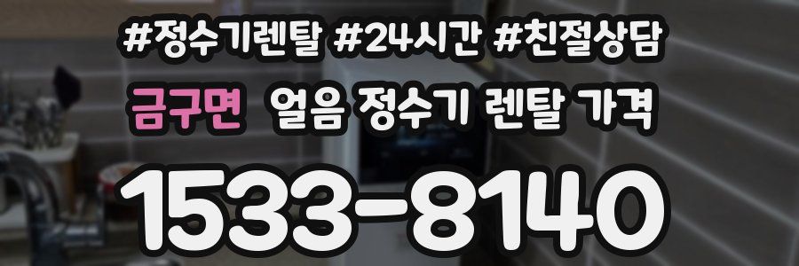금구면 얼음 정수기 렌탈 가격