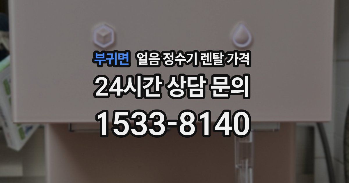 부귀면 얼음 정수기 렌탈 가격