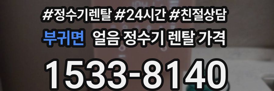 부귀면 얼음 정수기 렌탈 가격