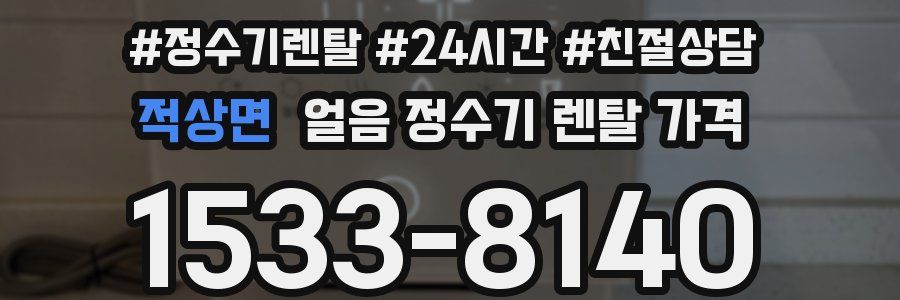 적상면 얼음 정수기 렌탈 가격