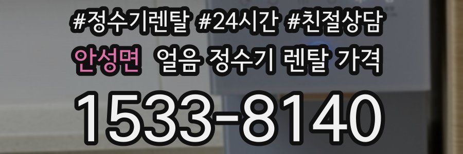 안성면 얼음 정수기 렌탈 가격