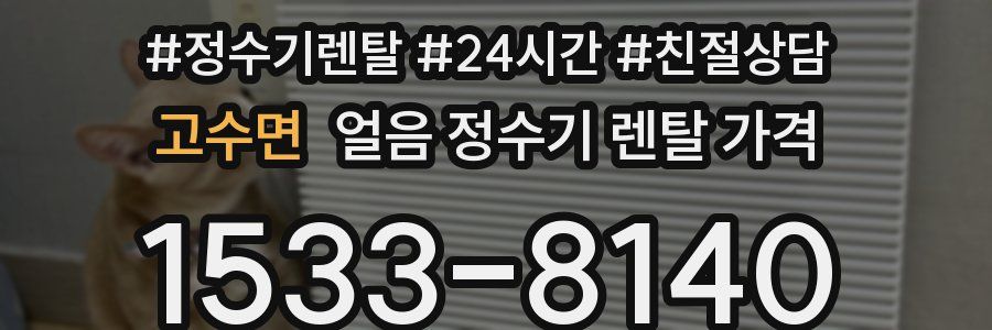 고수면 얼음 정수기 렌탈 가격
