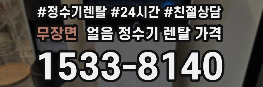 무장면 얼음 정수기 렌탈 가격
