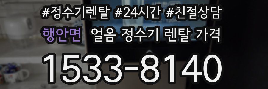 행안면 얼음 정수기 렌탈 가격