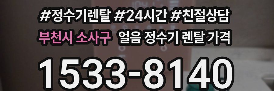 부천시 소사구 얼음 정수기 렌탈 가격