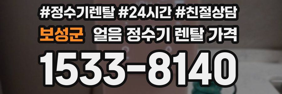 보성군 얼음 정수기 렌탈 가격